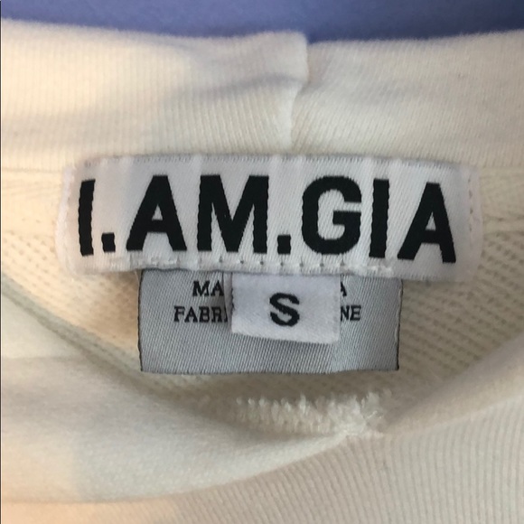 I.AM.GIA crop reflective sweatshirt hoodie - Picture 3 of 3